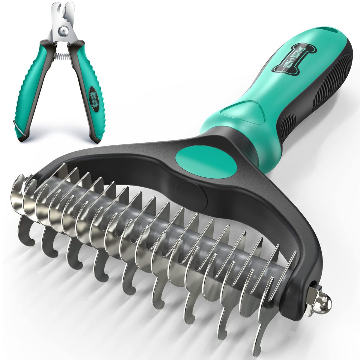 Double Sided Pet Undercoat Rake Brush 100% Pain-Free Our Dematting Brush is designed with Sharpened however Fine Rounded Teeth, permits you simply and safely take away mats, tangles, knots, free hair with out irritation or scratching Forget about shedding Regular brushing simply removes useless undercoat so no fur goes flying. Skin therapeutic massage ensures higher blood circulation selling wholesome and glossy coat. Perfect for medium and lengthy haired pets