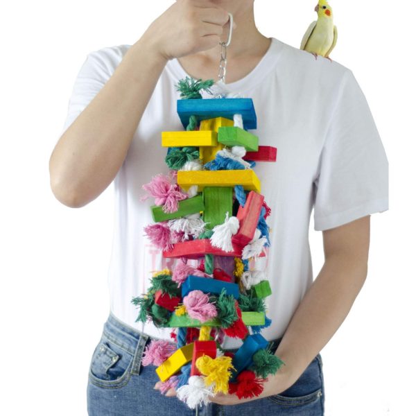 Deloky Bird Block Knots Tearing Toy