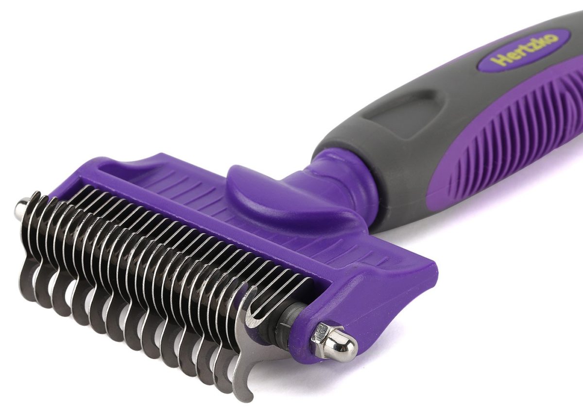 Dematting Comb with Double Sided Professional Rake By Hertzko