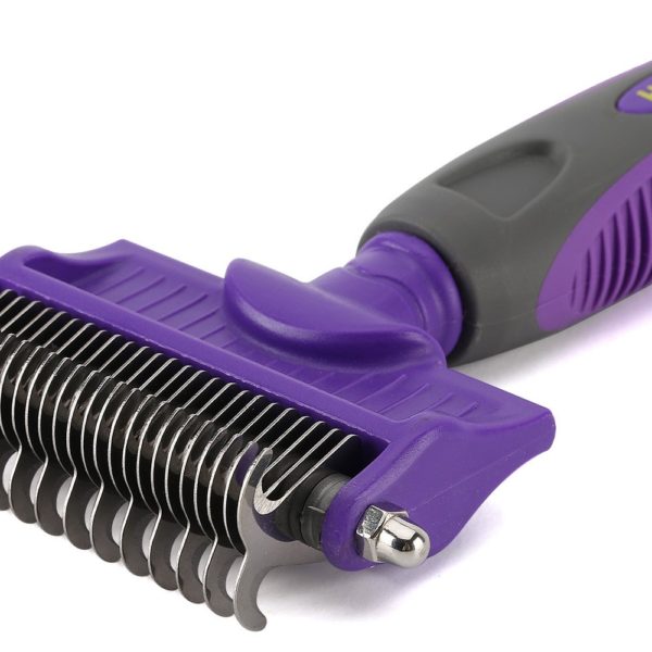 Dematting Comb with Double Sided Professional Rake By Hertzko