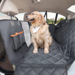 Waterproof Dogs Hammock with Mesh Window Dog Car Seat Cover