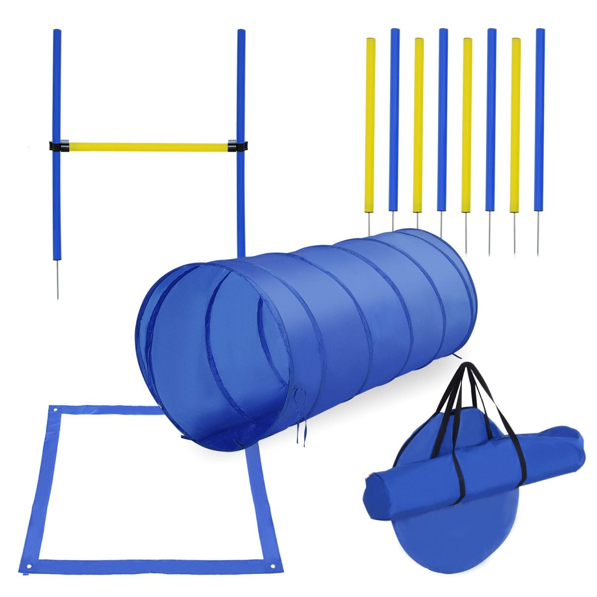 PawHut 4PC Obstacle Dog Agility Training Course Kit