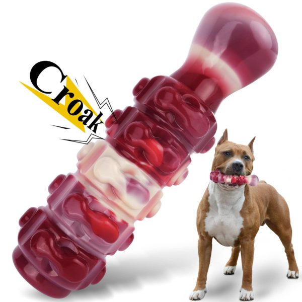 Taporse Unique Croak Squeaky Dog Chew Toys