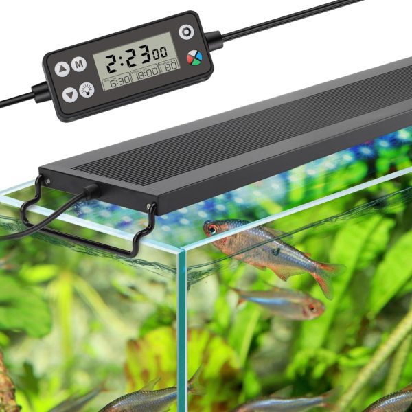 Aquarium Full Spectrum Fish Tank Light with LCD Monitor