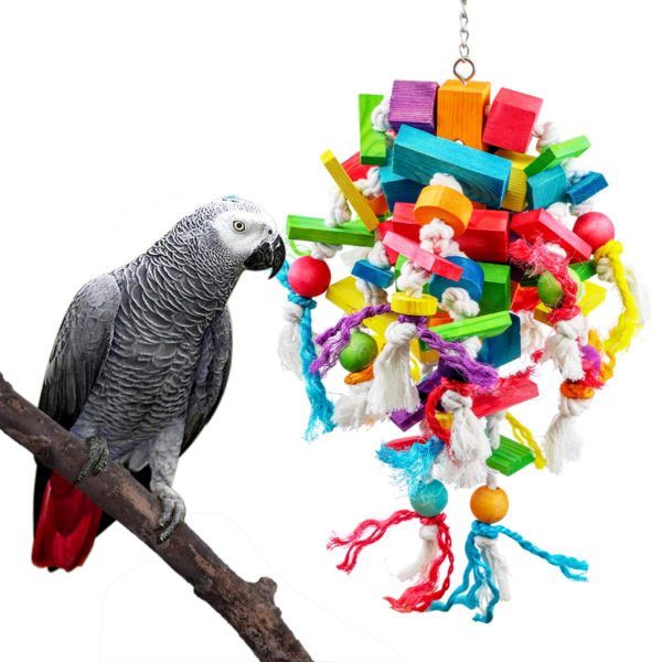 AK KYC Parrot Chewing Toys Extra Large Wooden Blocks
