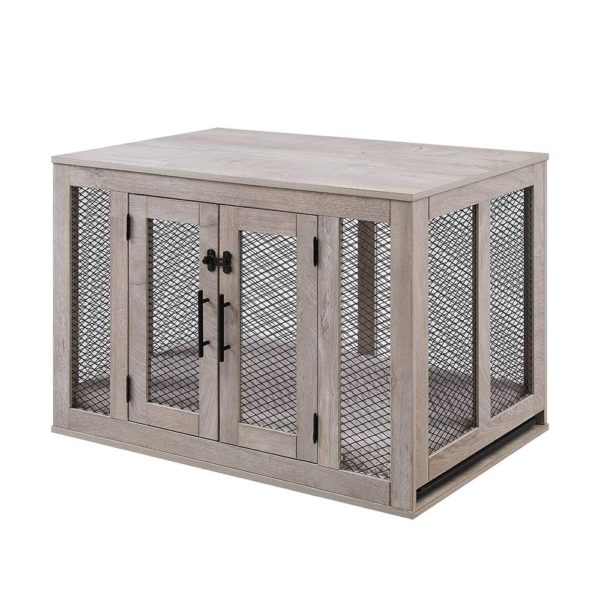 unipaws Furniture Style Dog Crate with Cushion and Tray