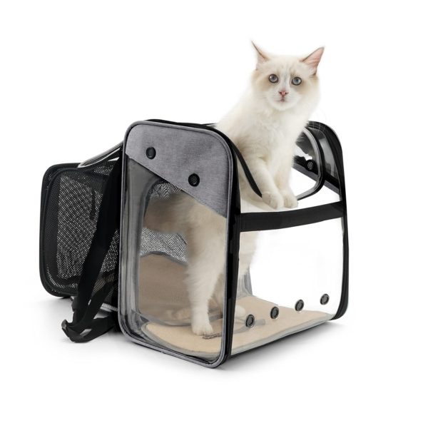Expandable Pet Carrier Backpack for Cats and Small Dogs
