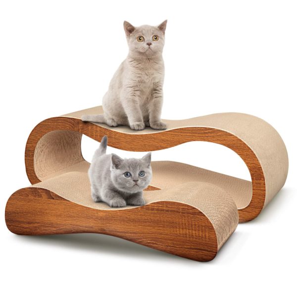 ScratchMe 2 in 1 Cat Scratcher Cardboard Lounge Bed