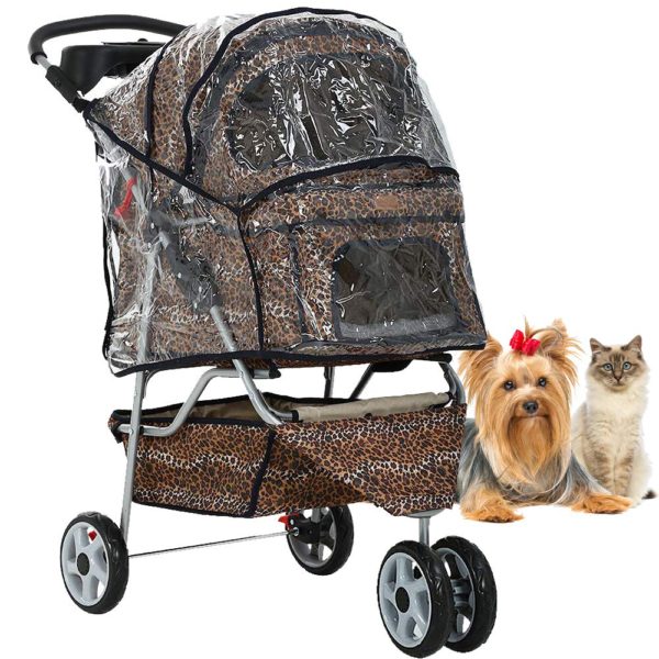 Dog Stroller Pet Stroller Jogger Folding Travel Carrier
