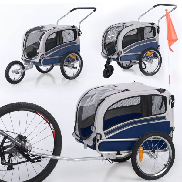 Bicycle Trailer with a 12" Jogger Wheel and a 6" Stroller Wheel