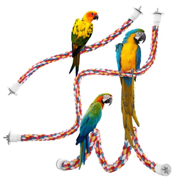 Parrot Toys 21 inches Rope Bungee Bird Toy