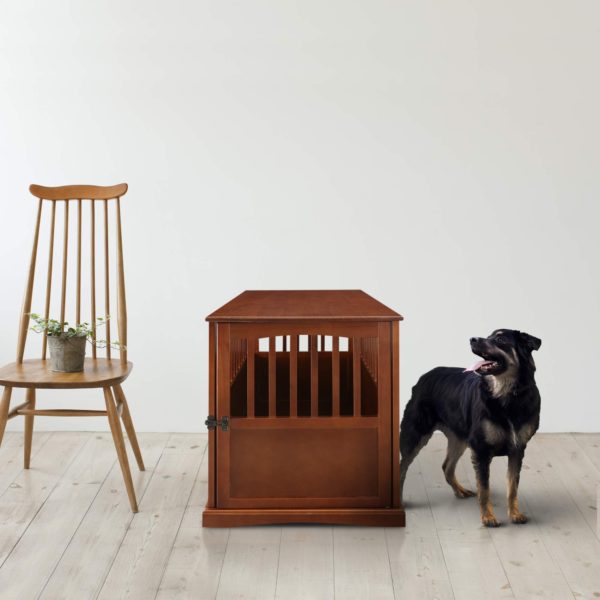 End Table Wooden Large Pet Crate
