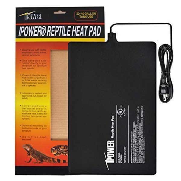 iPower 8 by 12-Inch Reptile Heat Mat Under Tank
