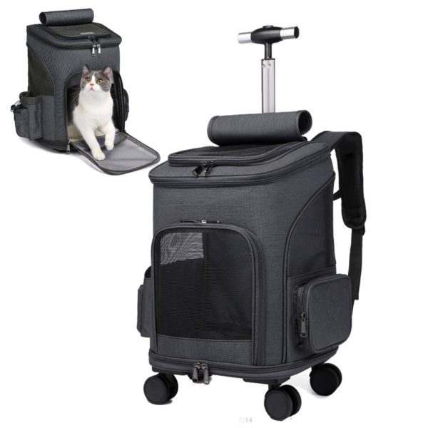 Backpack Pet Stroller Removable Rolling Wheels
