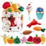 Nocciola 12 Pack Dog Squeaky Toys Cute Plush Toys