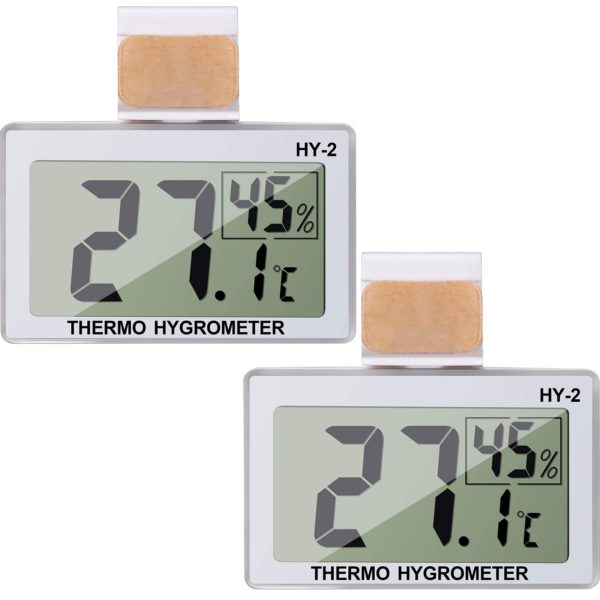 Weewooday 2 Pieces Reptile Hygrometer Thermometer