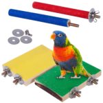 Petsvv 4 PCS Bird Perch Stand Toy