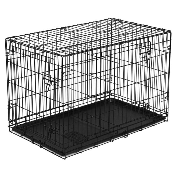 New Vibrant-Life Double-Door Folding Wire Dog Crate