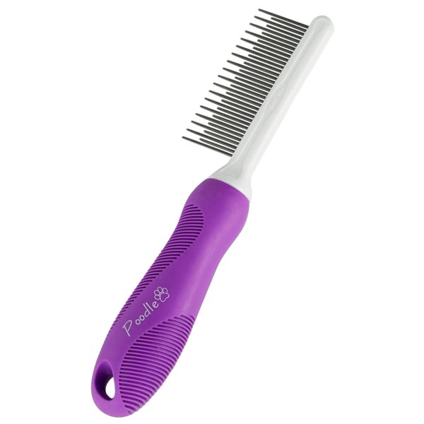 Detangling Pet Comb with Long & Short Stainless Steel Teeth