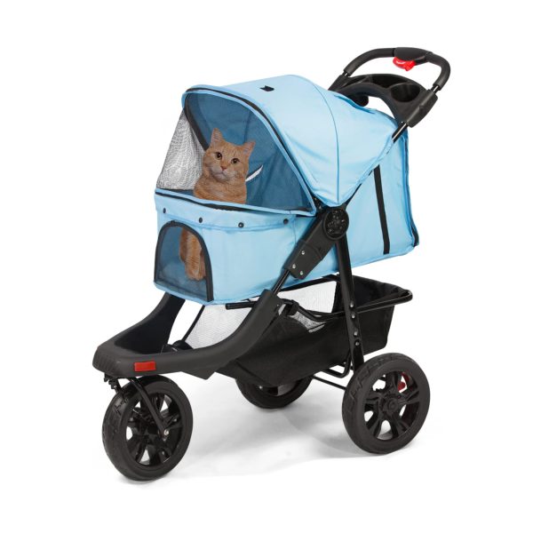 LUCKYERMORE Pet Stroller with Super Large Wheels
