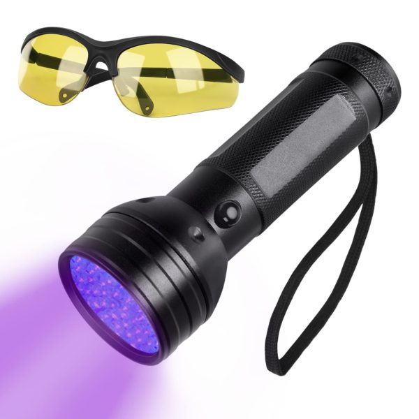 LED UV Light with UV Glasses Urine Detector
