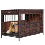 Wicker Pet Dog Cage Crate Indoor Outdoor Puppy House Shelter