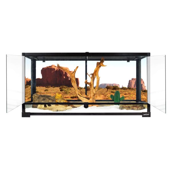 Reptile Glass Terrarium Tank Double Hinge Door