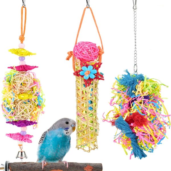 Colorful Chewing Shredder Toys Shred Hanging