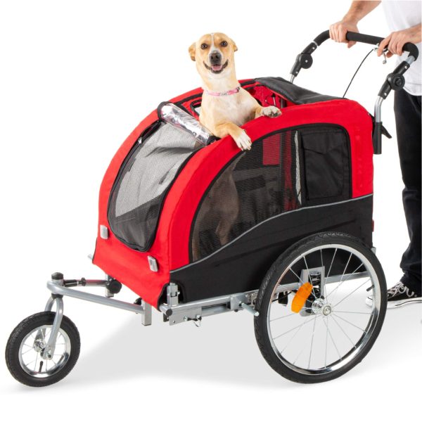 Best Choice Products 2-in-1 Pet Stroller and Trailer w/Bike Hitch