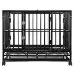 Heavy-Duty Dog Crate Cage with Tray