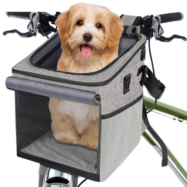 15 lbs Soft-Sided Collapsible Dog Bike Carrier