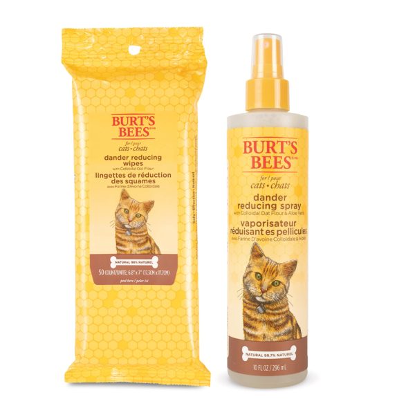 Burt's Bees for Cats Grooming Wipes and Dander Reducing Spray