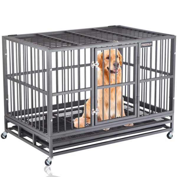 Large Dog Cage Steel with Prevent Escape Locks