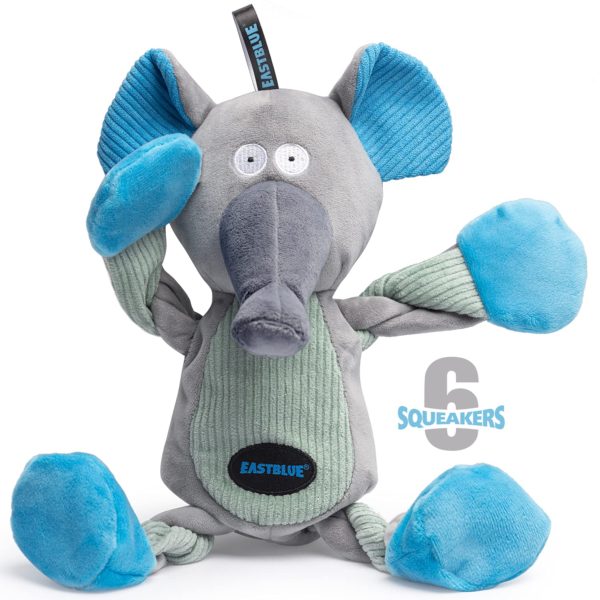 EASTBLUE Elephant Dog Squeaky Toys