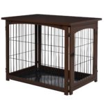 Dog Cage Pet Crate with Fence Side Table