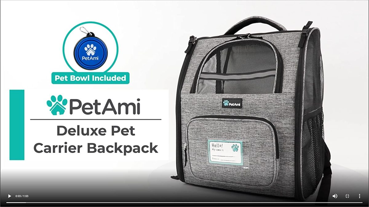 PetAmi Deluxe Pet Carrier Backpack for Small Cats and Dogs YOUR PET WILL TRAVEL IN COMFORT – Well ventilated design for optimum airflow, two-way entry for quick access, zip up mesh window for extra headroom and visibility, and thick, cozy sherpa lined bedding so your pet can relaxation and loosen up. This backpack is firmly structured, offering ample room for your pet to maneuver round.