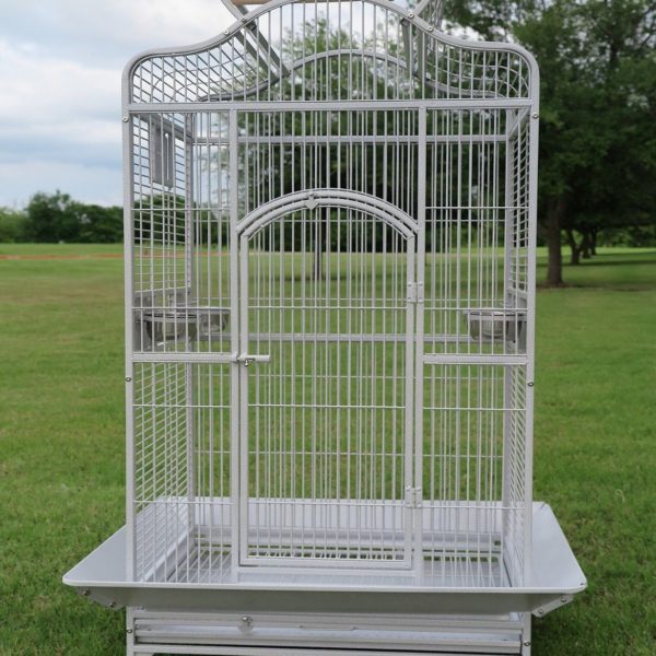 New Large Wrought Iron Open Play Top Parrot Bird Cage