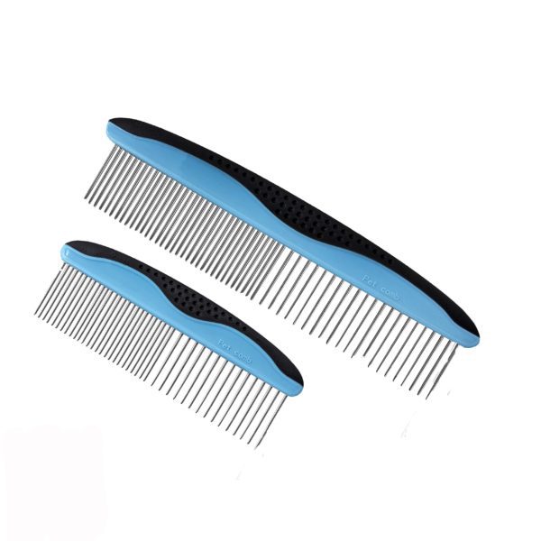 LovinPup 2 Pack Pet Combs for Grooming Dogs and Cats