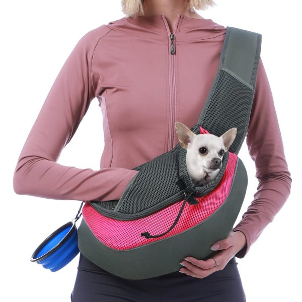 Pet Dog Sling Carrier Sucipi Hard Bottom Satchel Carrier Bag