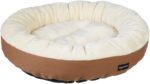 Amazon Basics Round Bolster Dog Bed with Flannel Top