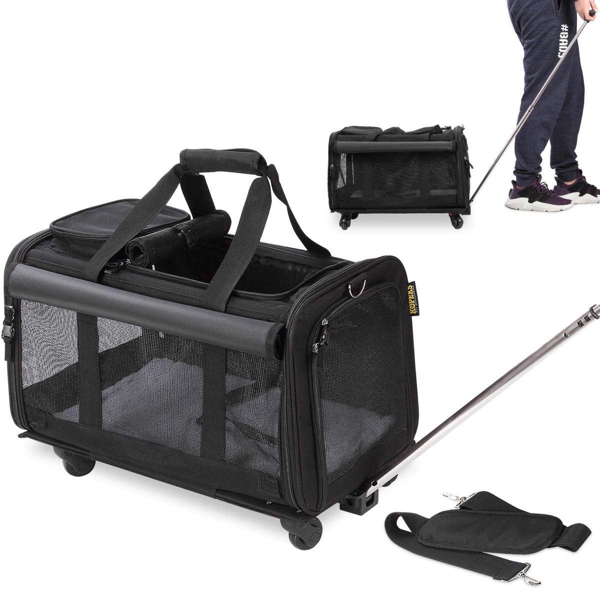 KOPEKS Pet Carrier with Detachable Wheels