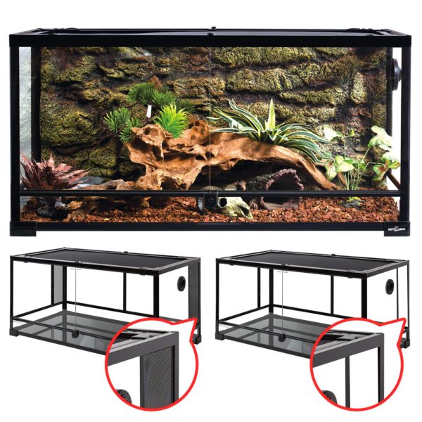 REPTI ZOO 50 Gallon Reptile Glass Tank Terrarium