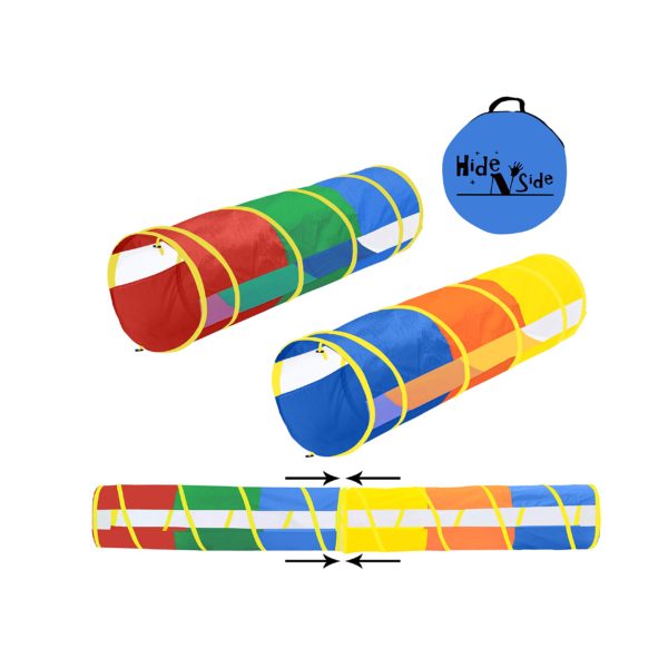 Hide N Side 2-Pack 6ft/12ft Crawl Through Play Tunnel Toy