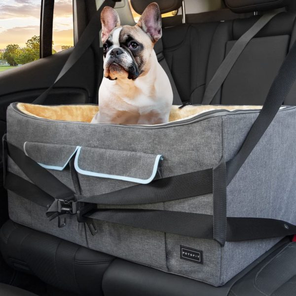 Pet Travel Car Booster Seat with Safety Belt