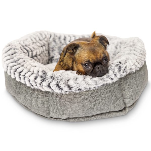 Round Dog Bed for Small Dogs and Puppies
