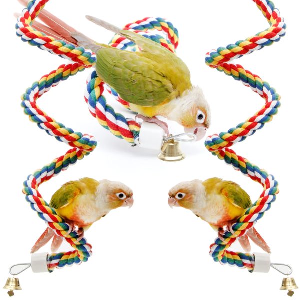 Youngever 2 Pack Birds Toys, Bird Ropes