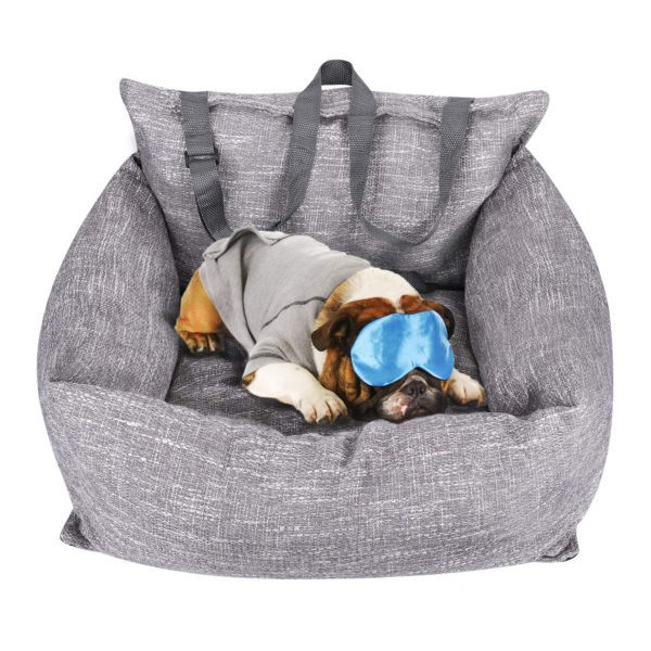 NAJUOPO Dog Car Seat Deluxe Travel Bed Dog