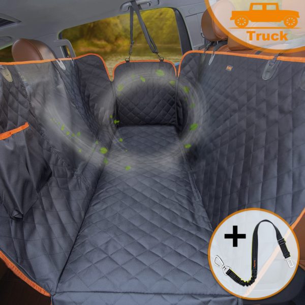 Dog Seat Cover for Trucks with Mesh Window