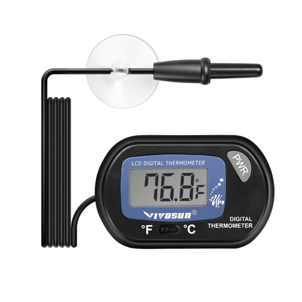VIVOSUN 1-Pack LCD Digital Aquarium Thermometer