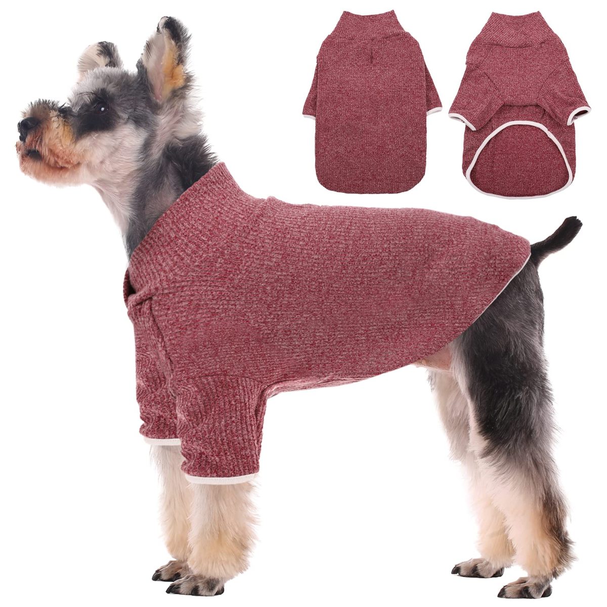 Soft Stretchy Knitwear Pet Dog Coat Winter Jacket 